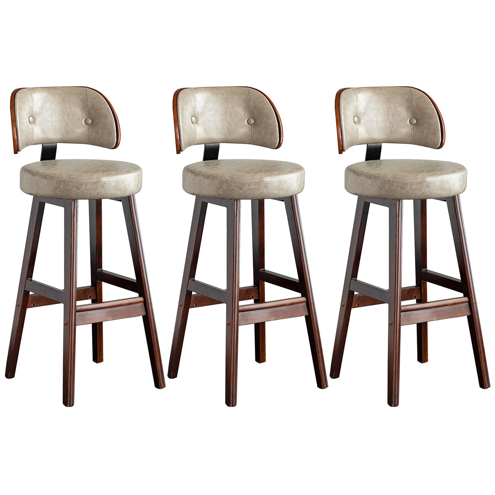 Amazon｜ミッドセンチュリーバースツールPUレザー張りのカウンター