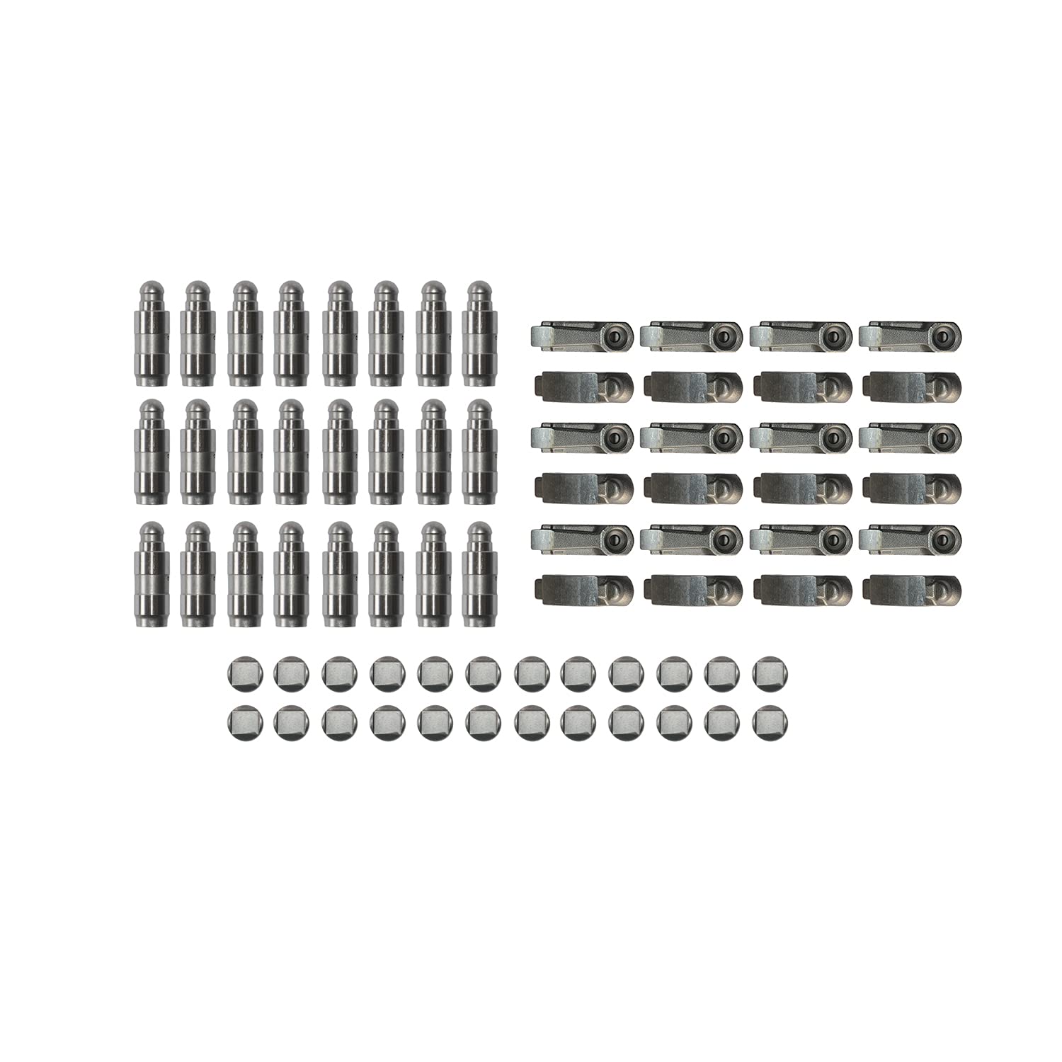 24x - Ventilstößel 059109521E 059109521C 24x - Kipphebel 059109444 059109444W 24x - Druckstücke 059109075D 059109075E Ersatz für A4 A6 A8 PA-SS-AT SU-PE-RB 2,5 TDI