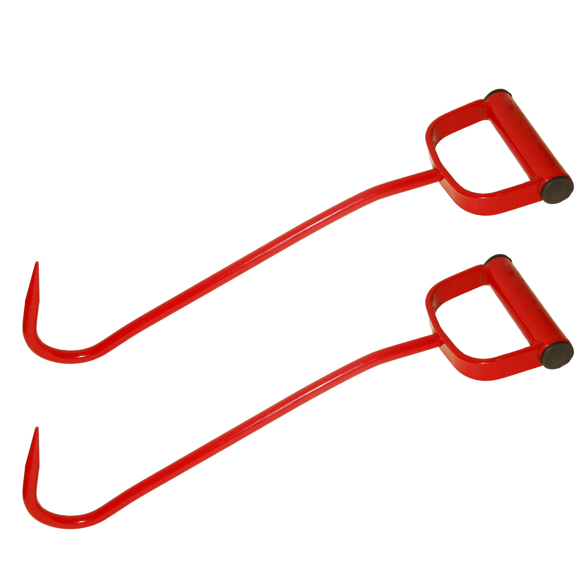 Myskuasin 17”Red Hay Hooks 47010600 - Heavy Duty Bale Mover Tool for Horses, Livestock Feeding, Durable Steel Rust-Resistant Design with Ergonomic Grip，2pack