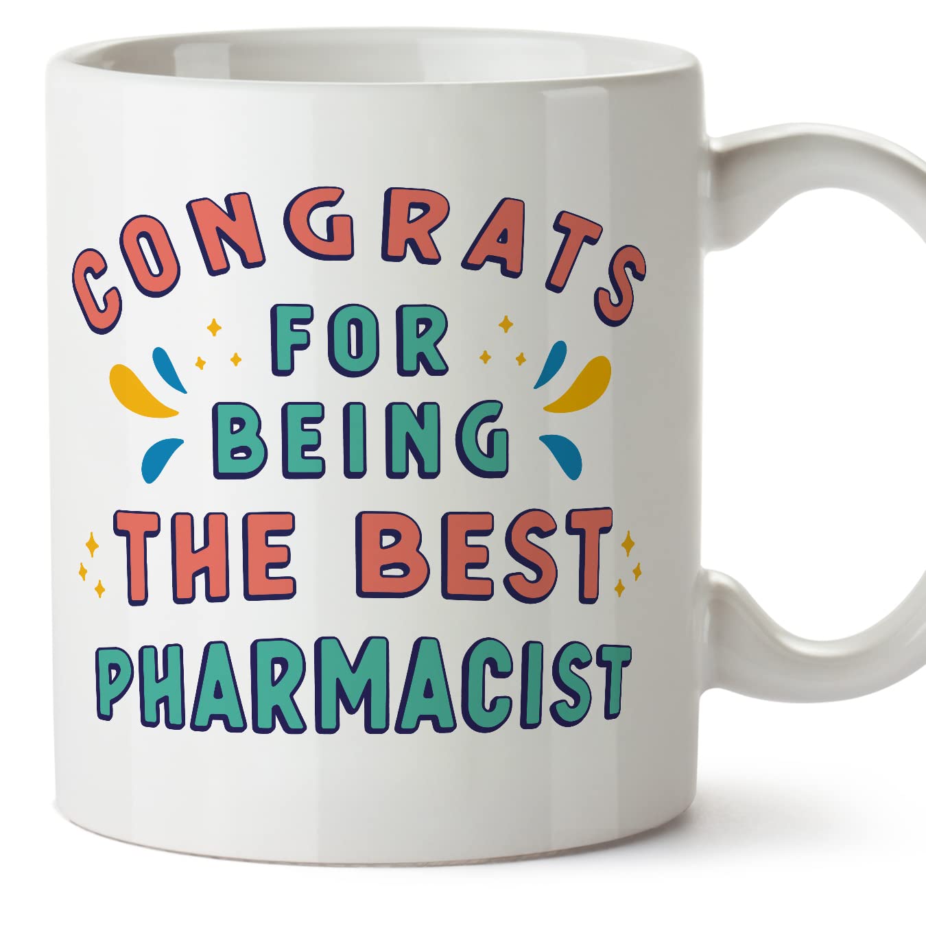 MUGFFINS Pharmacist Mug - in English - Congrats for Being The Best - Funny Gift for Colleagues - Ceramic 11oz Mug — image 1