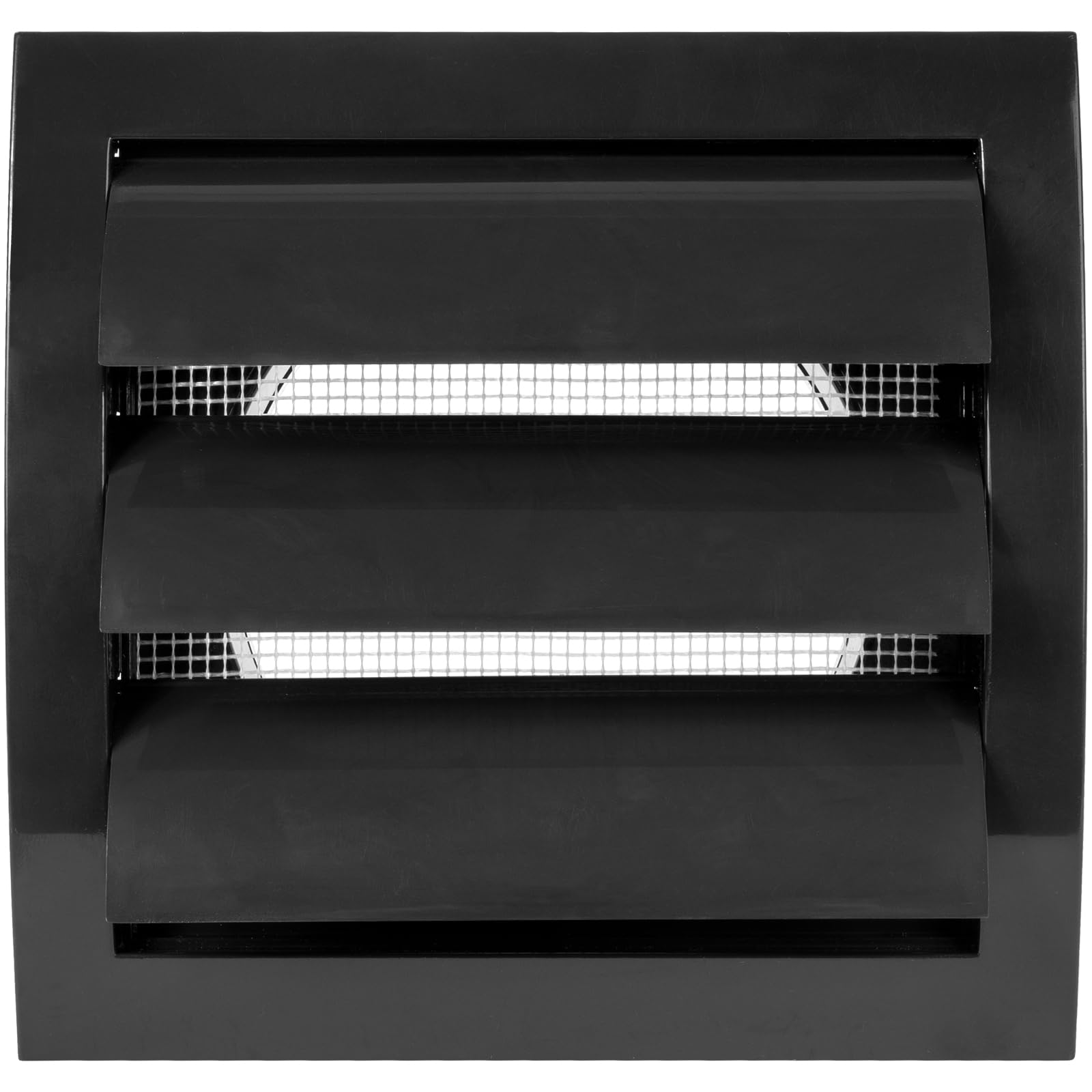 Vent Systems diameter 100 mm / 4" Inch, Black Air Vent Plastic Cover, Louvered Outdoor Opening Flap Vent Built - Image 2