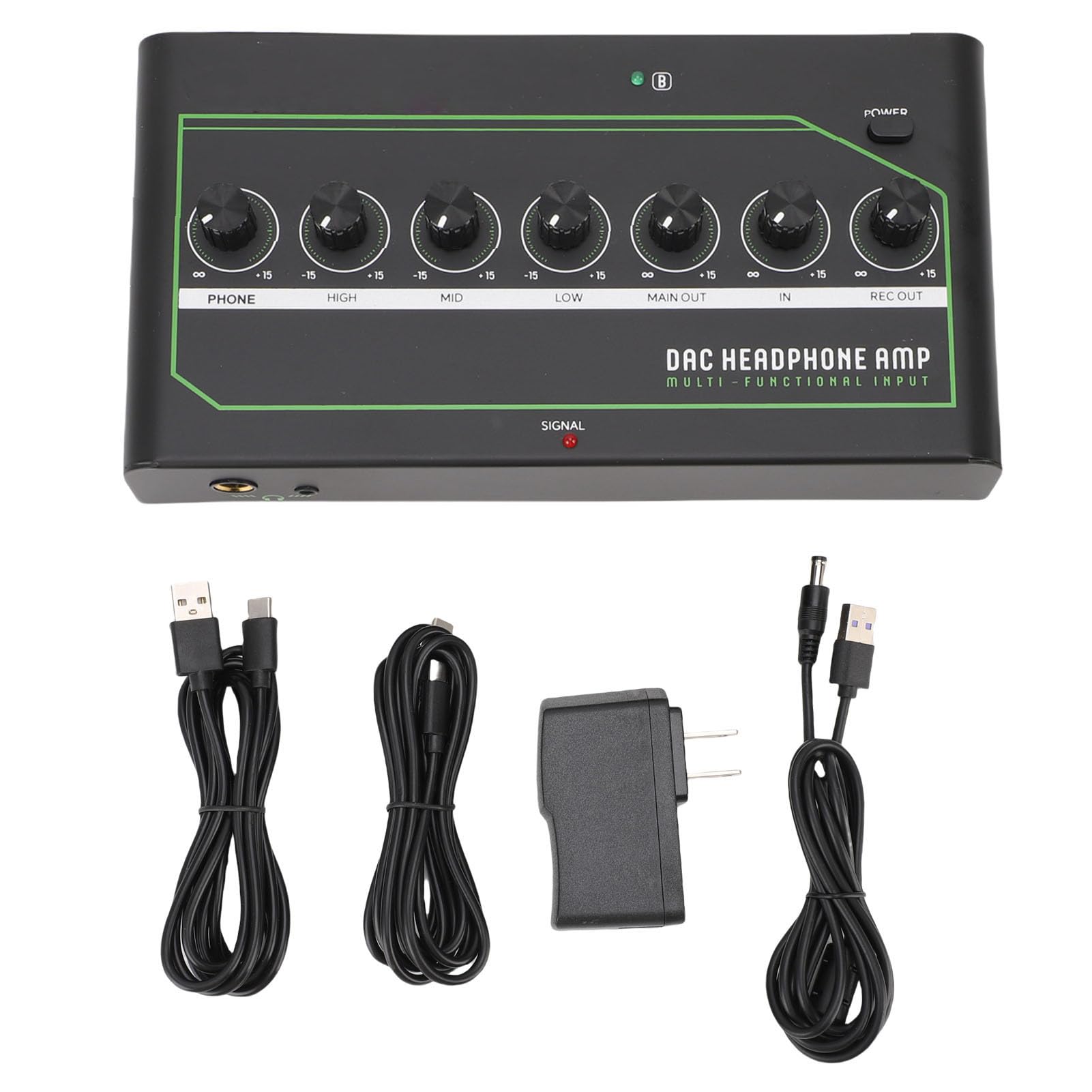 LiebeWH Headphone Amplifier Mini Earphone Splitter Amp Digital to Analog Converter 3.5mm Stereo Optical Coaxial BT Left Right Channel Input (US Plug)
