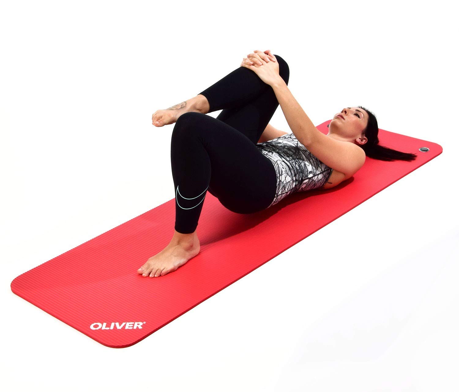 OLIVER Esterilla Fitness y Yoga Extra Gruesa 15mm - Colchoneta Antideslizante para Pilates, Entrenamiento, Gimnasia - 180x60cm, Calidad Profesional