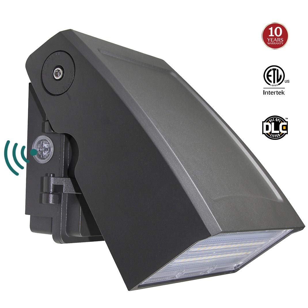 LED Wall Pack 30W Waterproof Security Lighting Fixture Photocell Auto on/off 5000K 3300lm 150-250W HPS/HID Replacement, 0-90°Adjustable Head, 10-year Warranty for Outdoor by Kadision