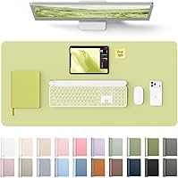 Vista 108 de YSAGi Protector de escritorio de cuero, tapete de oficina, alfombrilla grande para mouse, secante antideslizante de cuero PU, escritorio