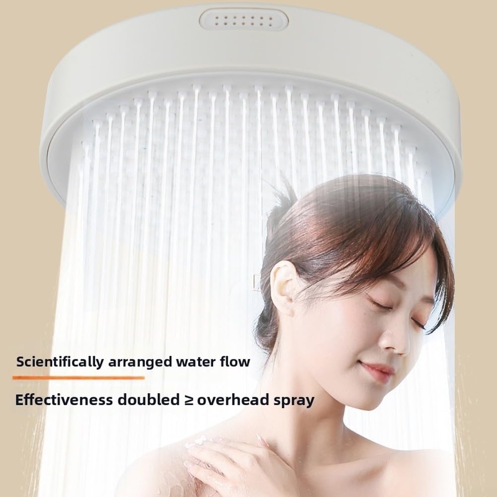 Cabezal para ducha ABS 15cm 3+1 Modos Spray Ajustable Cabezal(Elegant White)