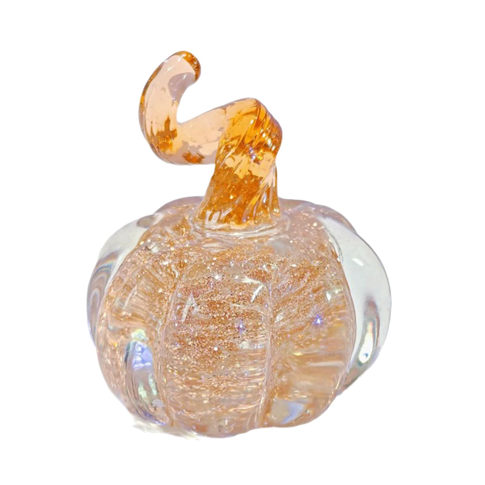 HZBB Tiny Blown Glass Pumpkin Figurine Ornament Festival Table Decoration Thanksgiving Party Supplies Festival Halloween Party Decoration