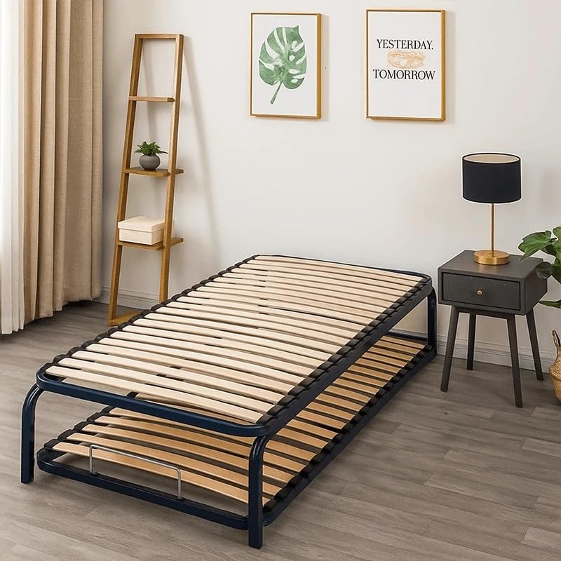 Coreme Pack Sommier Gigogne + Matelas 38kg - 14 cm - 200 x 90 - Lit Gigogne 2 Couchages Modulable, Confort Medium/Ferme, Gain de Place, Usage Quotidien