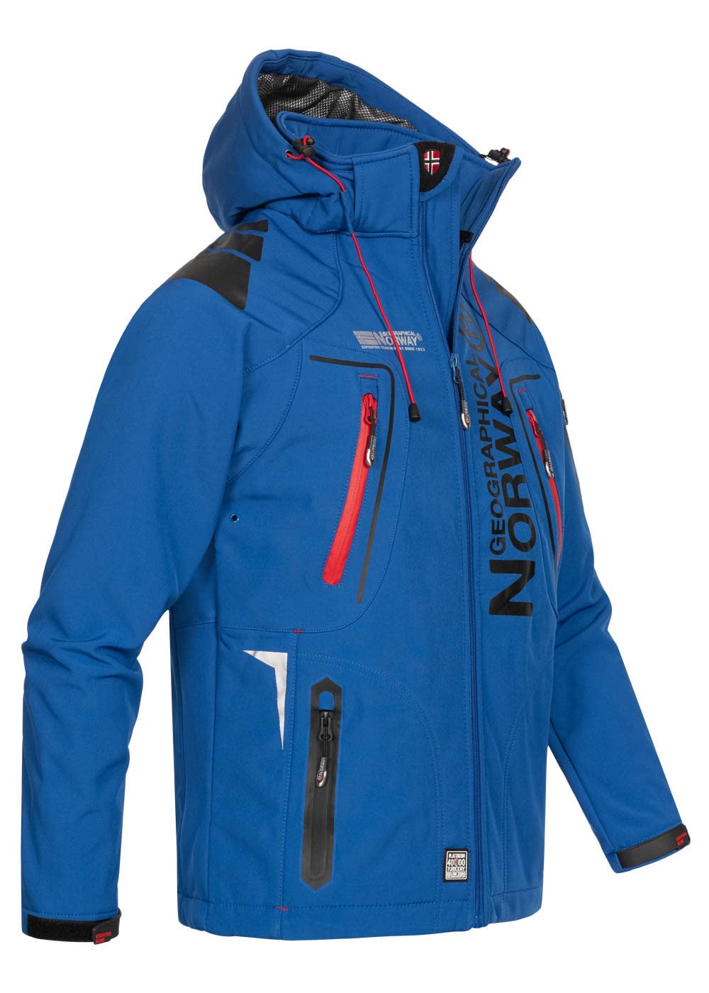 Geographical Norway Techno Men Distribrands - Chaqueta Softshell Impermeable Hombres - Capucha Hombre Transpirable Exteriores - Chaqueta Invierno Viento