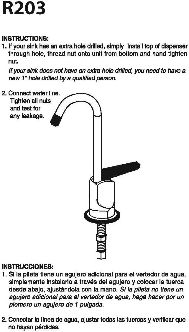 Buy 1 get 1 🔥 Westbrass R203-NL-05 Touch-Flo Style 6 in. Pure Water Dispenser, Polished Nickel