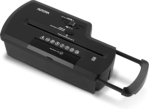 Miniatura 2 de Aurora Trituradora de papel profesional con corte en tira CDTrituradora de tarjetas de crédito (AU800SZ) y aceite triturador sintético Aurora SL16