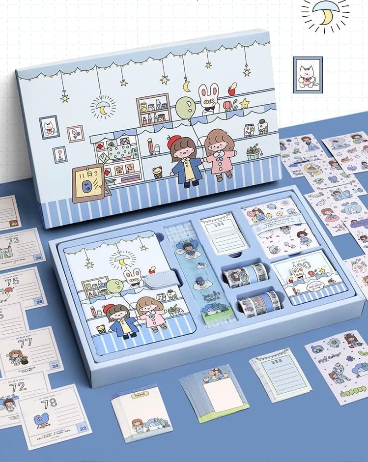 ZenCart Scrapbook Kit – Cute Theme Notebook, Playful Stickers | Perfect for DIY Journal | Scrapbook, DIY Craft | Ideal for Craft Lovers, All-in-One Crafting Experience (Rabbit’S Grocery Store- Blue) ZenCart Scrapbook Kit – Cute Theme Notebook, Playful Stickers | Perfect for DIY Journal | Scrapbook, DIY Craft | Ideal for Craft Lovers, All-in-One Crafting Experience (Rabbit’S Grocery Store- Blue)