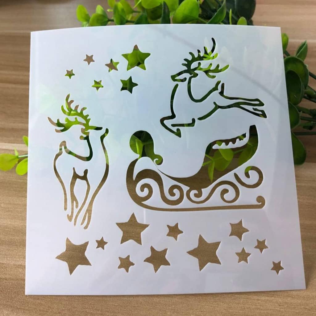 Cake Christmas Baking Stencils Templates for Side Baking Mesh Stencil Fondant for Impres Cookie Stencils Christmas