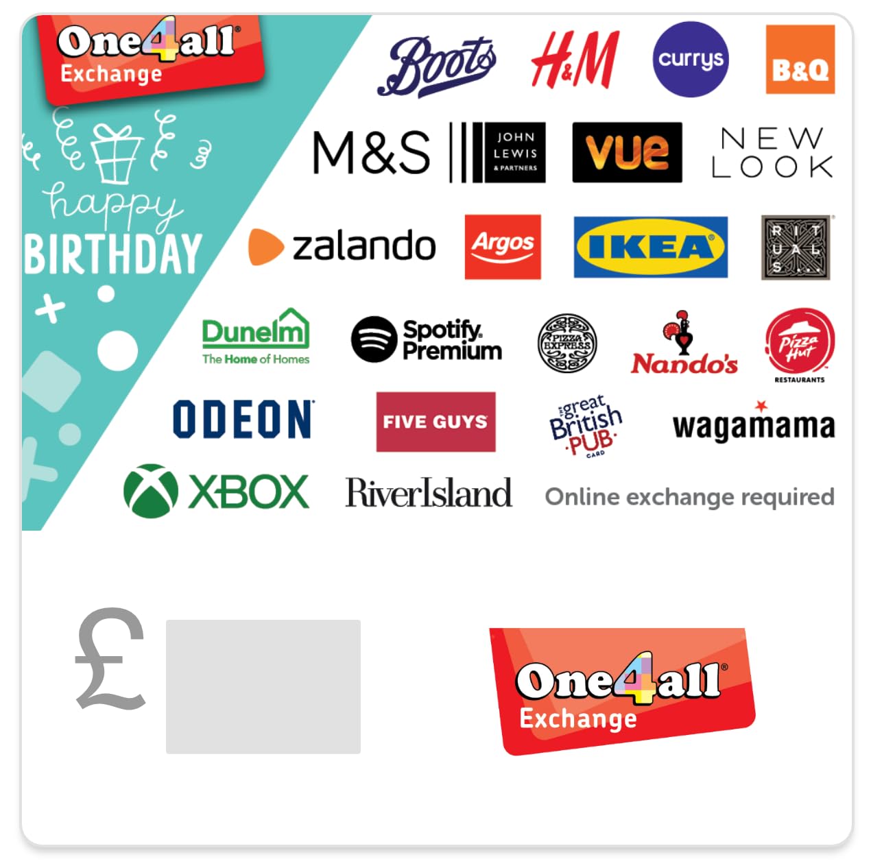 One4all Exchange Gift Code - UK Redemption Only - Delivered by email
