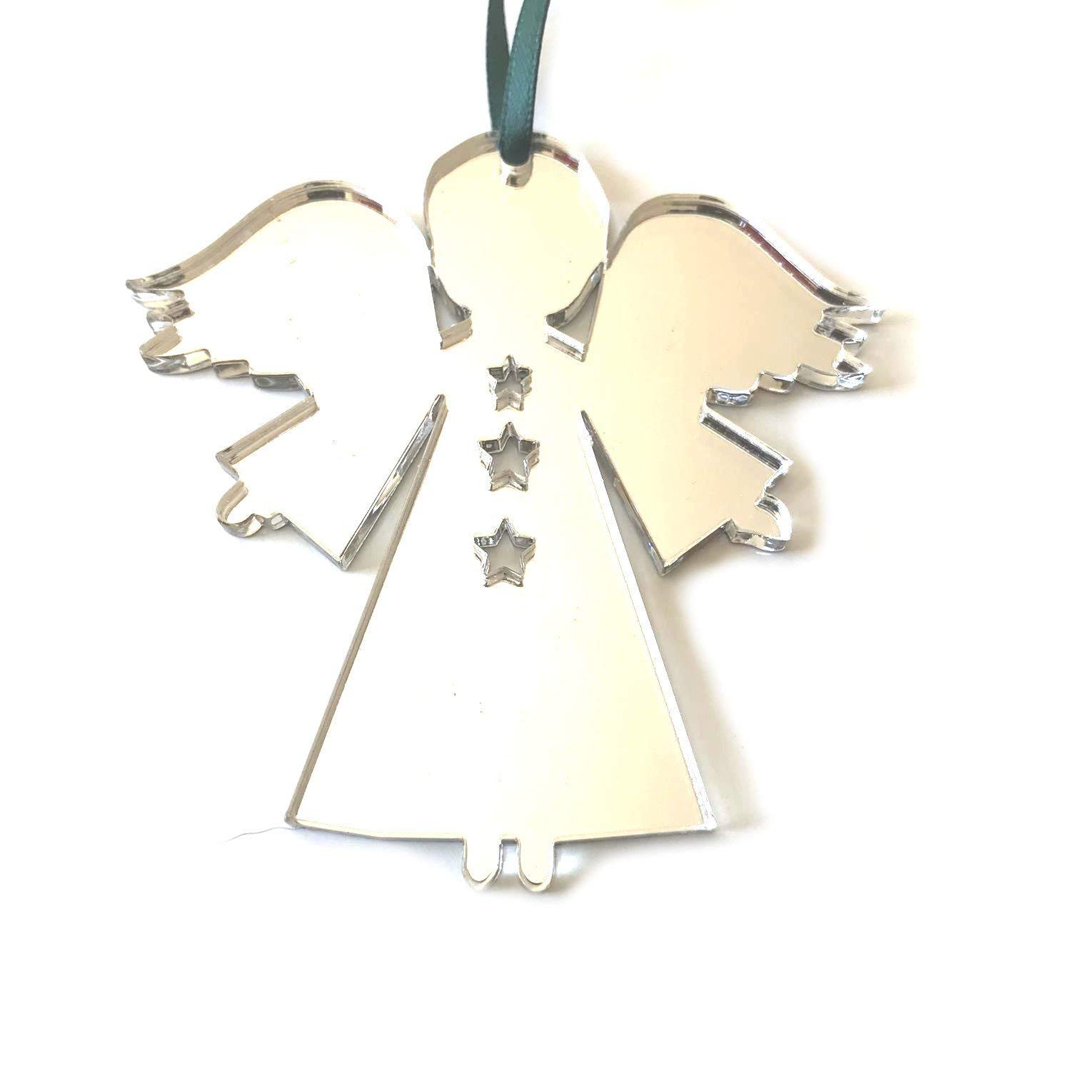 Super Cool Creations Angel Christmas Tree Decoration - Mirrored - Large 14 cm