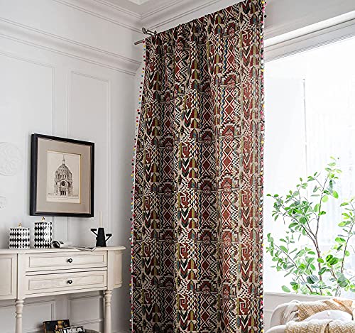 Rideau jacquard géométrique bohème coloré 150x180cm - 7