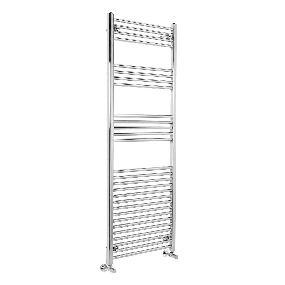 Nrg 1600X600 Straight Central Heating Towel Rail Bathroom Heated Rad Radiator Chrome