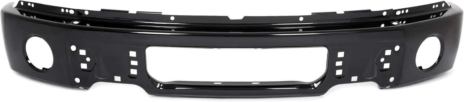 KUAFU 3Pcs Front Bumper Face Bar Compatible with 2009-2014 Ford F150 F-150 W/O Fog Light Holes 9L3Z17757DPTM FO1002413 Steel Electrophoresis Black Replacement Only Unassembled