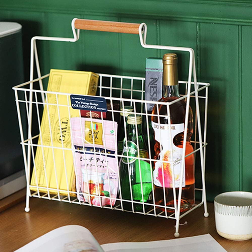 Portariviste Rivista Metal Cestello Portaoggetti File Desktop Organizer Eye-Catching Decorazione per Interni Ministero degli Interni per Volantini Lettere Block Notes e Mappe