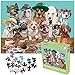 Puzzles de 1000 Piezas Fiesta del Perro,Puzzle para Adultos,Rompecabezas Desafiantes para,Juego de Rompecabezas y Juego Familiar, trozos de Papel, Grosor 2 mm, Peso 810 g, 70 * 50 cm