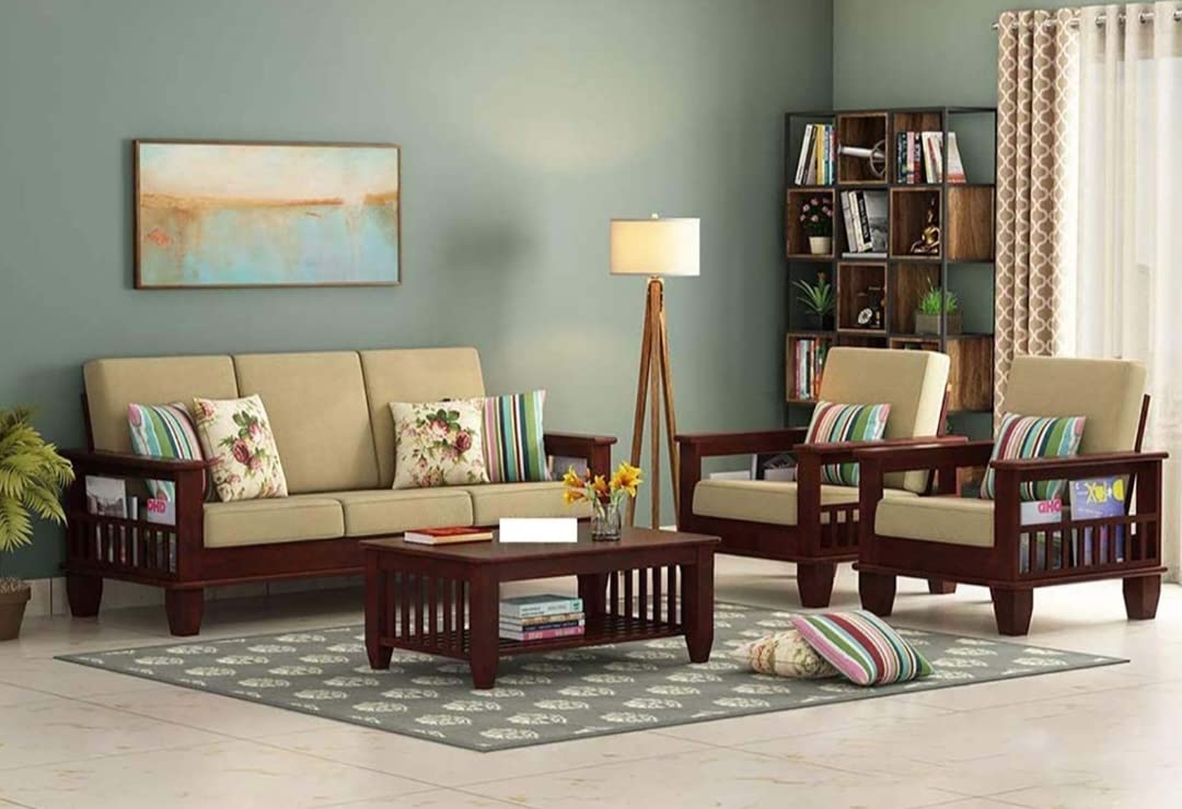 NKF CARVE Sheesham Wood Sofa Set 5 Seater for Living Room | Wooden Sofa Set | Wooden 5 Seater Sofa for Home & Furniture (Walnut Finish)-image-44