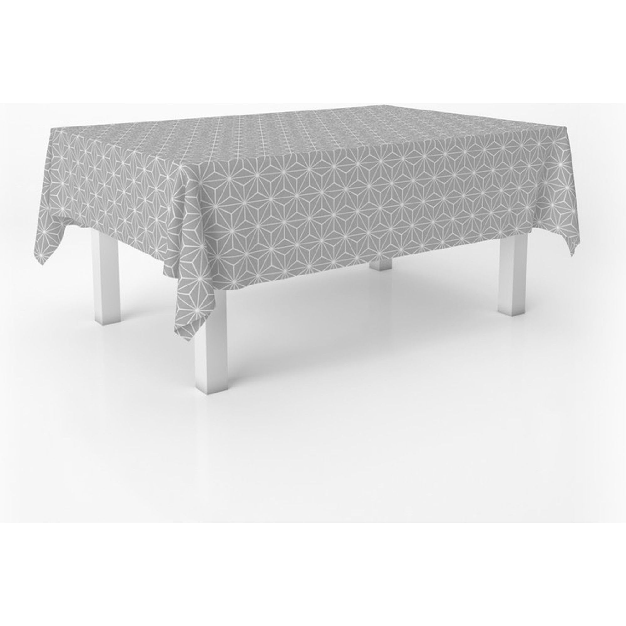 ECOMMERC3 Tovaglia cerata antimacchia rettangolare 260x140 Polygon Grigio