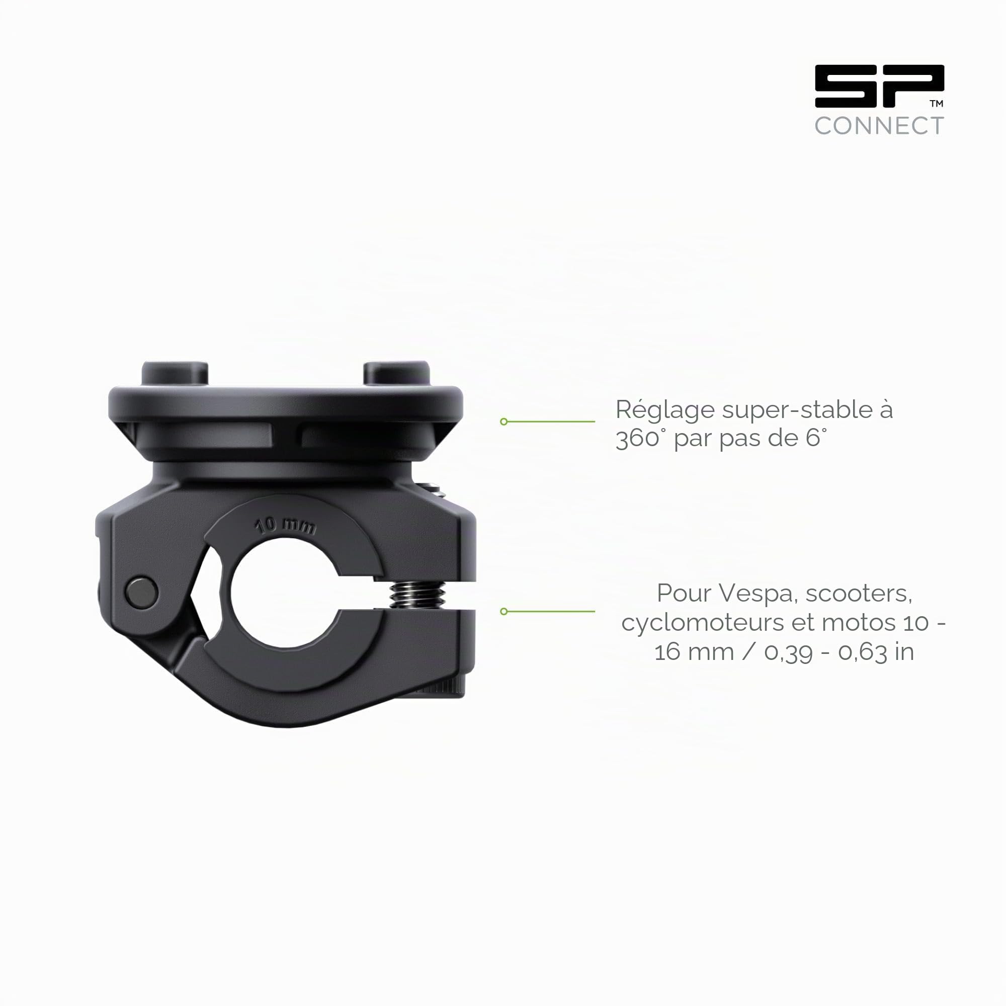 SP Connect Motor Scooter Bundle Pince Universelle SPC+ - Scooter Bundle SPC+ avec Pince Universelle