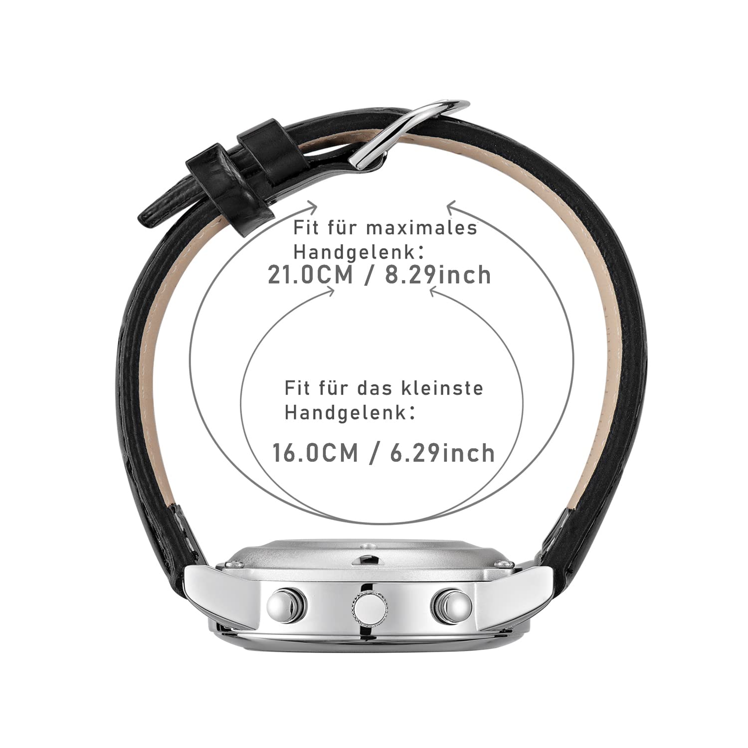 Hearkent Sprechende Uhr mit Deutscher Sprachausgabe, Senioren Armbanduhr, Blinden Uhren, Sehbehindertenuhr