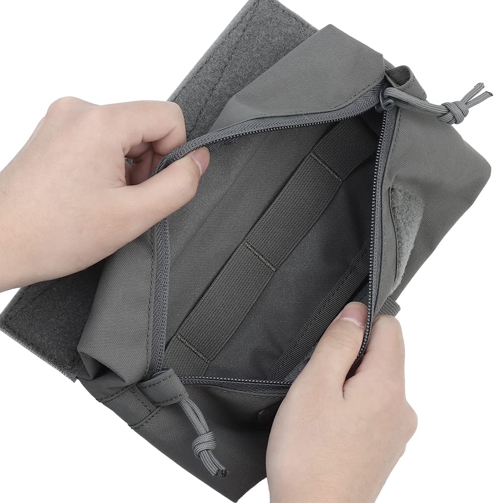WarmHeartting Tasca Tattica per discarica a Goccia con Gancio e Anello Kit per Il Trasporto subaddominale Borsa da Appendere per Pettorina, Marrone