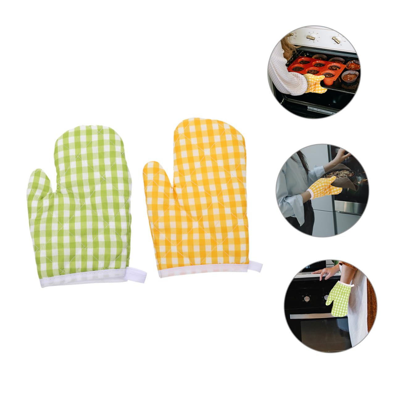 Maniques Résistantes la Chaleur Lot de 2 Protection des Mains en Polyester pour Cuisine et Micro-Ondes Lors la Cuisson Jardin