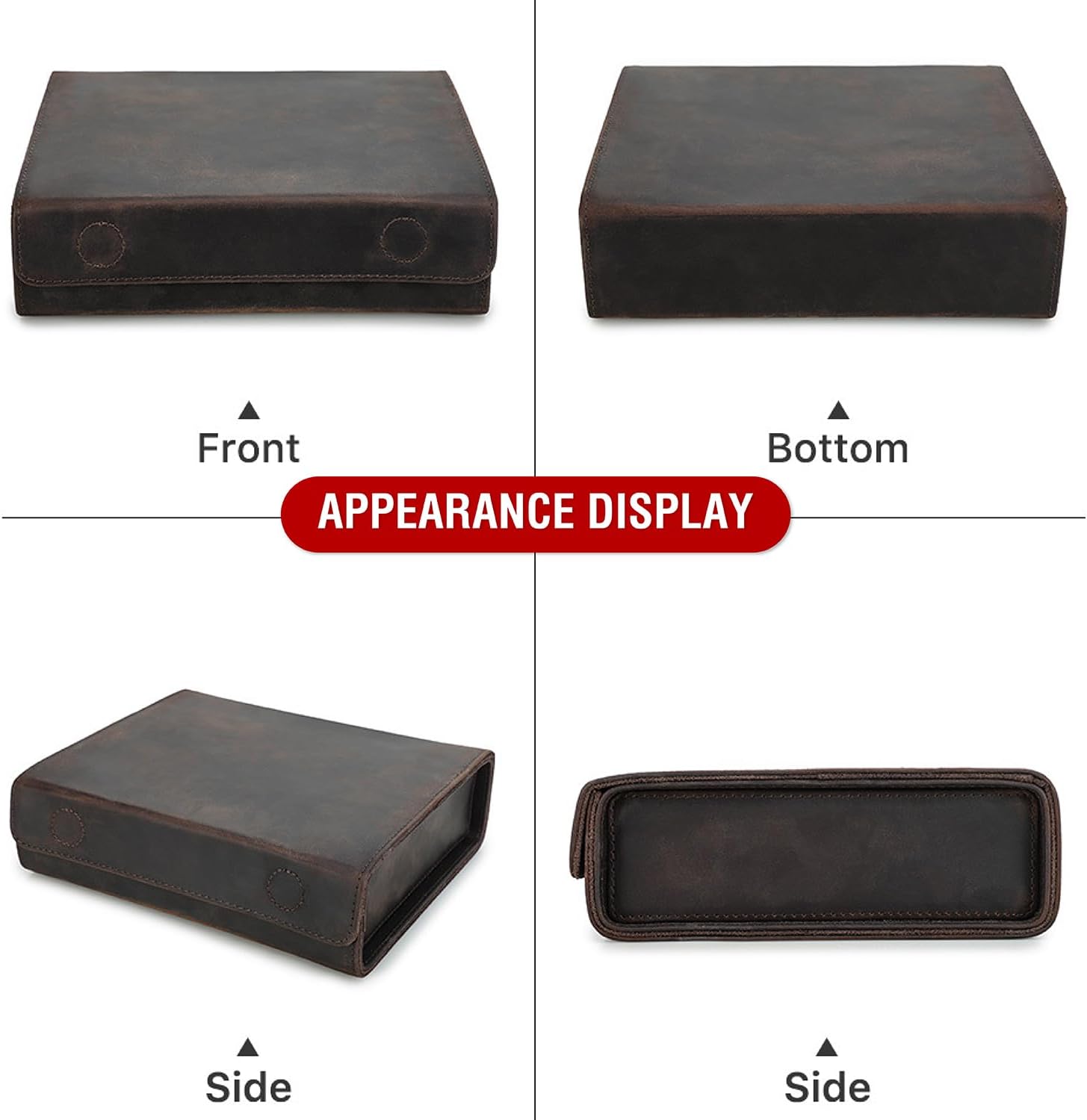 Sunglasses Organizer Case for Man & Woman, Top Grain Leather & Handmade, Portable Travel Eyeglasses Storage Holder