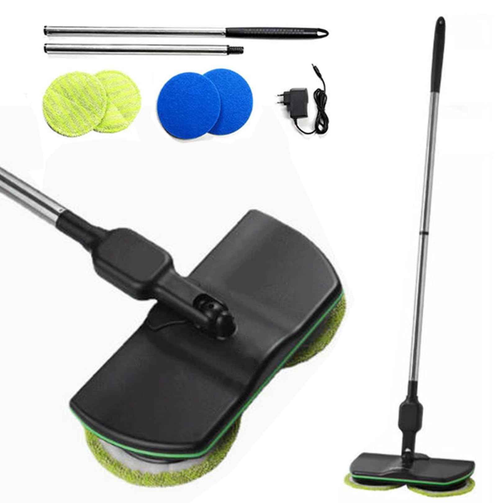 Limpiador de Vapor Portátil para Pisos, Recargable, Eléctrico, Sin Cable, con Fregona Giratoria Electrónica para Hogares, Madera y Baldosas