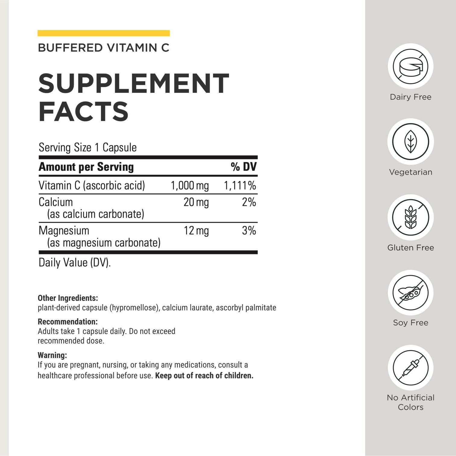 Integrative Therapeutics Buffered Vitamin C 1,000mg, 60 Capsules — Amazon image 3