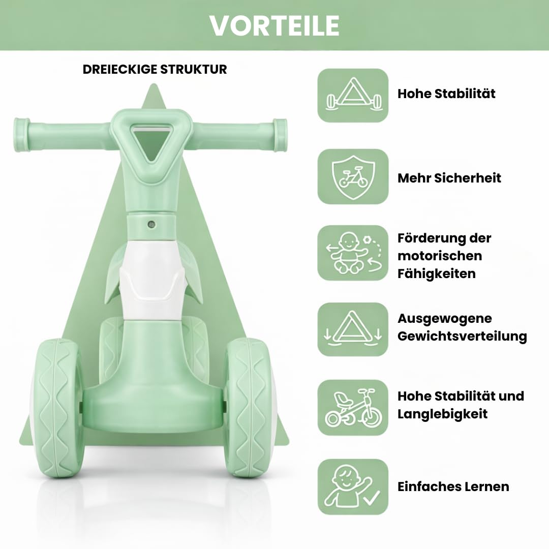 Edibaby, Kinder Laufrad ab 1 Jahr, Spielzeug für 12–24 Monate, Baby Lauflernrad für Jungen und Mädchen, Geschenkidee zum 1. Geburtstag