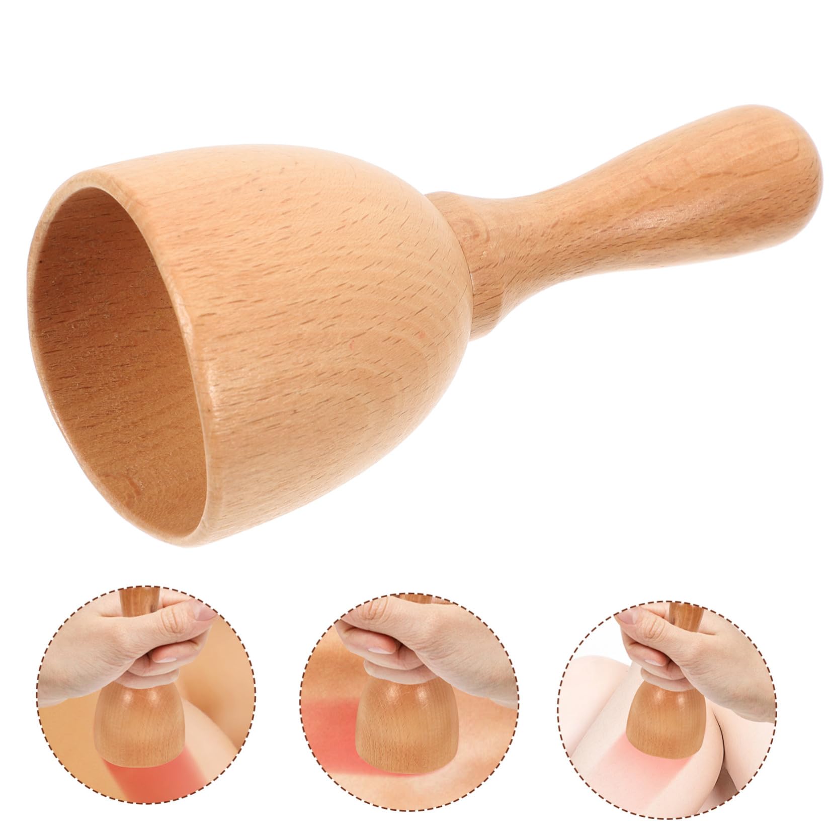Herramienta Masaje Facial de Madera Taza para Maderoterapia y Relajación Corporal Masajeador Guasha y Duradero para Cuello Espalda y Piernas Uso Doméstico y Regalo Práctico