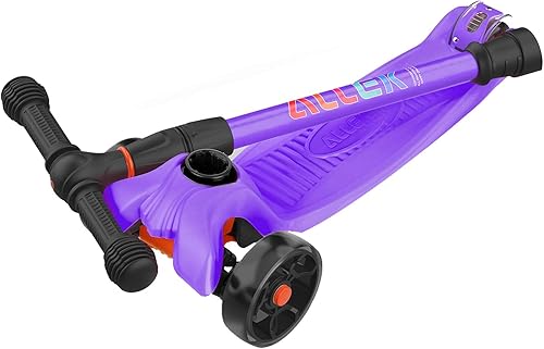 Miniatura 7 de Allek Kick Scooter B02 Lean N Glide Scooter con ruedas de poliuretano extra anchas y 4 alturas ajustables para niños de 3 a 12 años Verde agua,