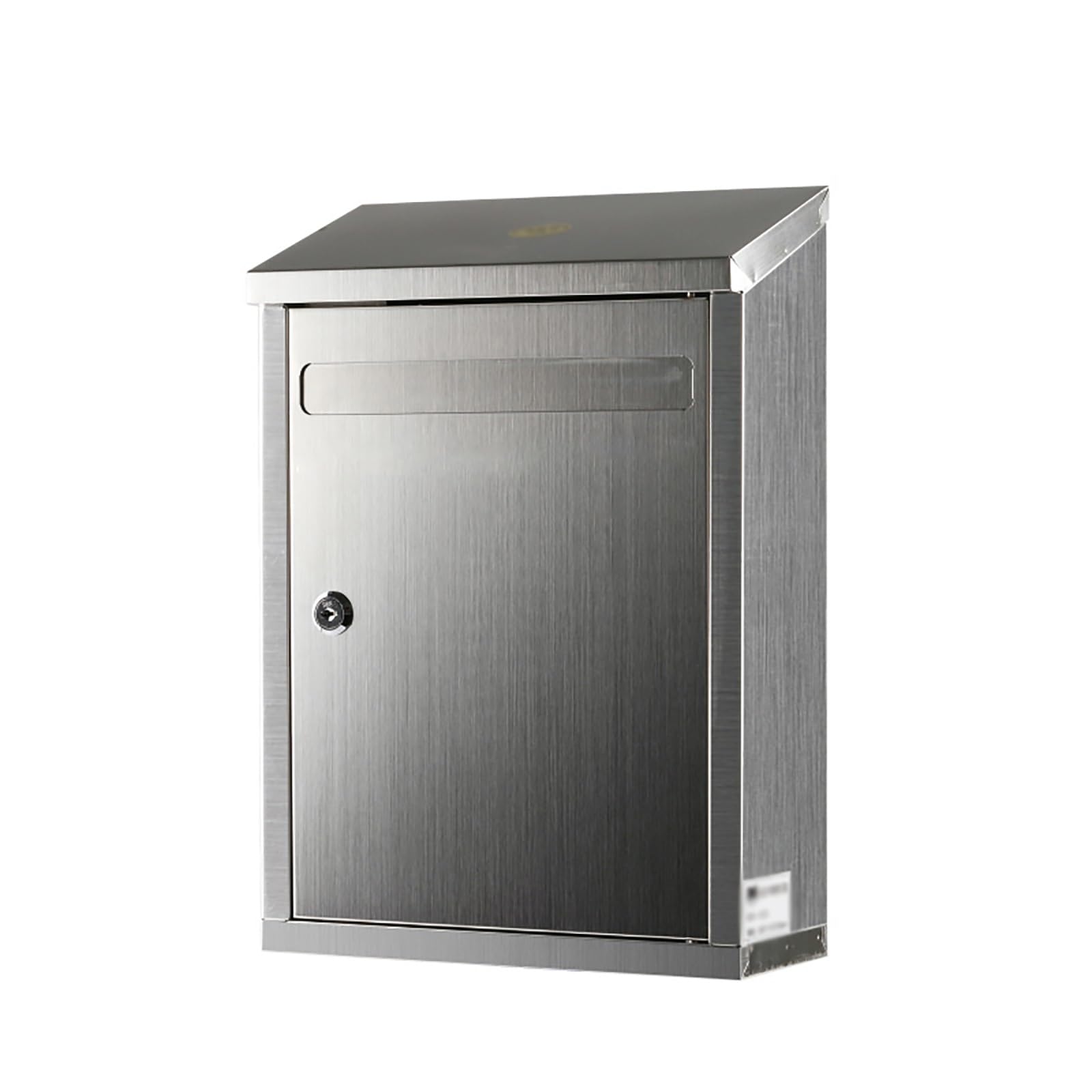 wall mailbox, Slope Design Stainless Steel Mailbox, Rainproof, Durable, Space-Saving, Suitable for Outdoor, Home, Business