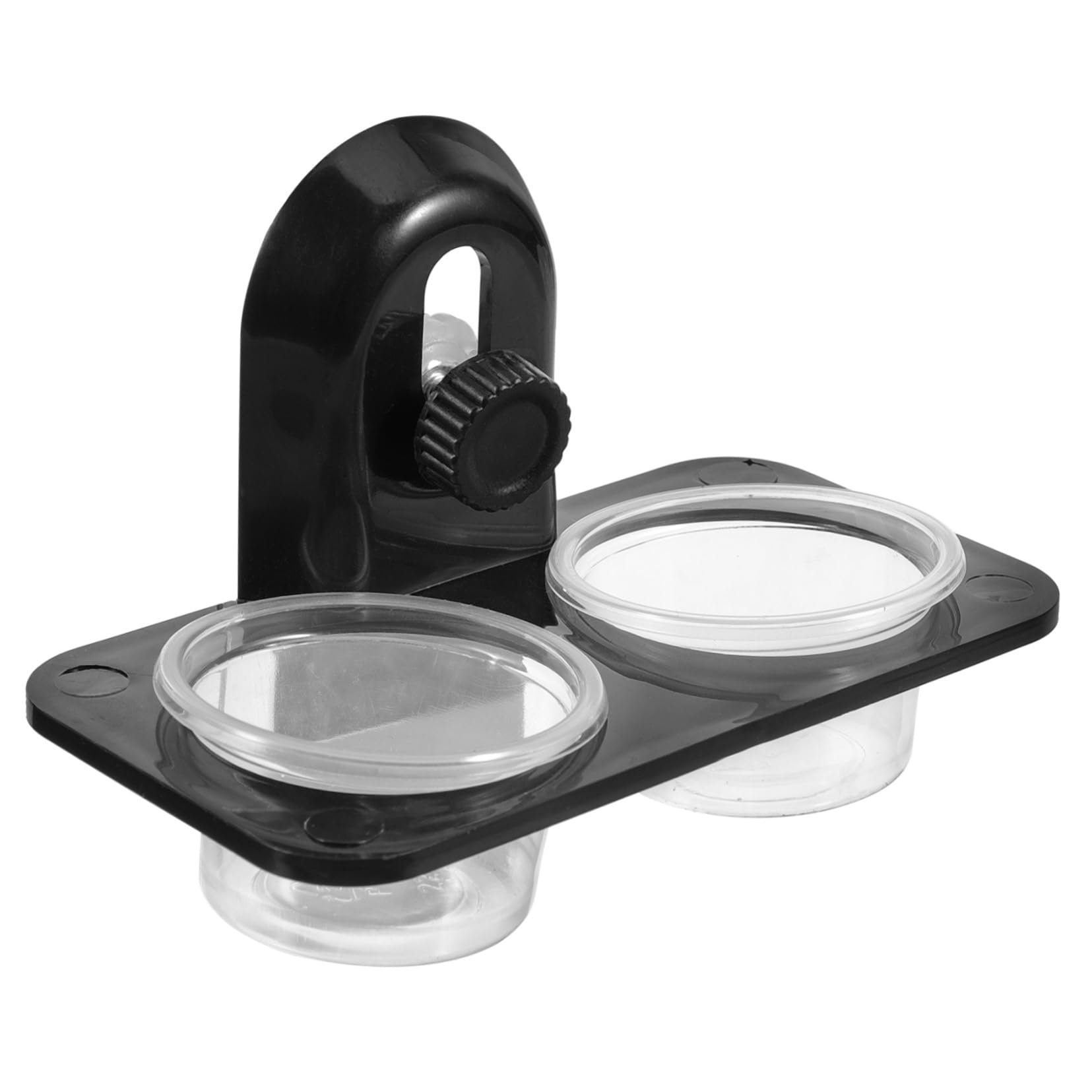 ERINGOGO Reptile Feeder Bowl Durable Dual Compartment Food and Water Container for Lizards Turtles Geckos and Space Saving Screw Type Design