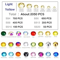 Vista 2 de 2050 diamantes de imitación de cristal con parte trasera plana para uñas, manualidades, cristales transparentes con purpurina, gemas redondas