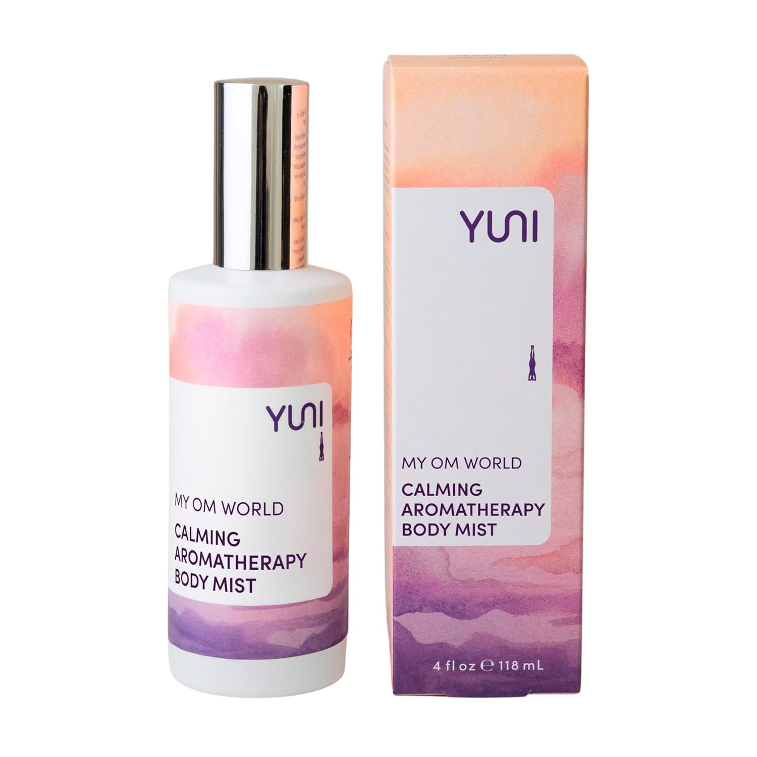 Beauty Calming Body Mist (4oz) My OM World - Natural Aromatic Oils - Relaxing Stress Relief - Promotes Focus & Clarity - All Natural, Paraben-Free, Cruelty-Free