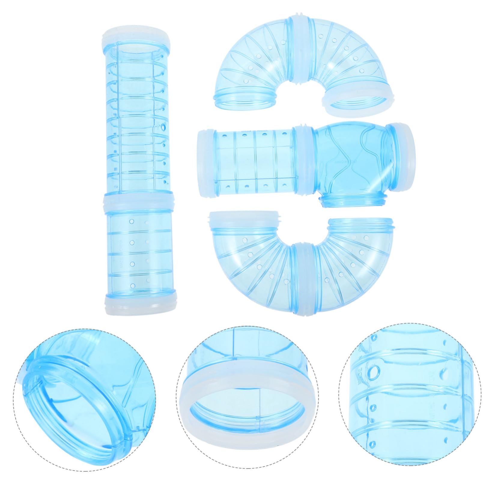 BESPORTBLE 4 Juegos Tubos Plásticos para Jaula de Hámster Accesorios DIY para Crear Túneles y Laberintos Duradero y Fácil de Instalar Compatible con Jaulas de Varios Estilos Diseño Reforzado