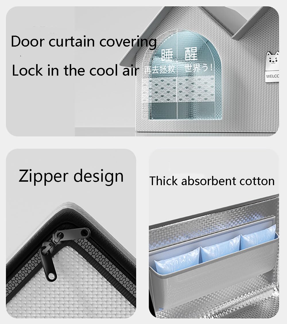 Kühlhaus Für Haustiere - Foldbarer Outdoor Katzenpavillon Mit 10 Kühlakkus