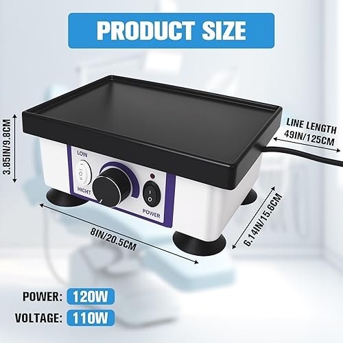 Miniatura 5 de Vibrador de laboratorio 8"x6" Vibrador cuadrado del cuarteto, JT-51B Modelo Yeso Oscilador Mezcladora de yeso, equipo de laboratorio 110V/120W