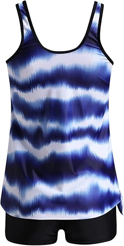 Miniatura 5 de Girls Tops Size 14-16 with Bra Two Control Bathing with Boyshorts Top Striped Suits for Women Tummy Dot