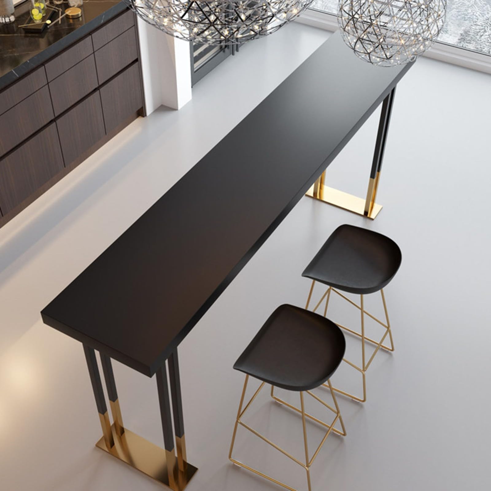 Stehtisch Hoher Stehtisch Aus Massivholz Schmaler Langer Stehtisch Langer Frühstückstisch Für Kleine Räume Küche Esszimmer Ohne Hocker A,120 * 40 * 105