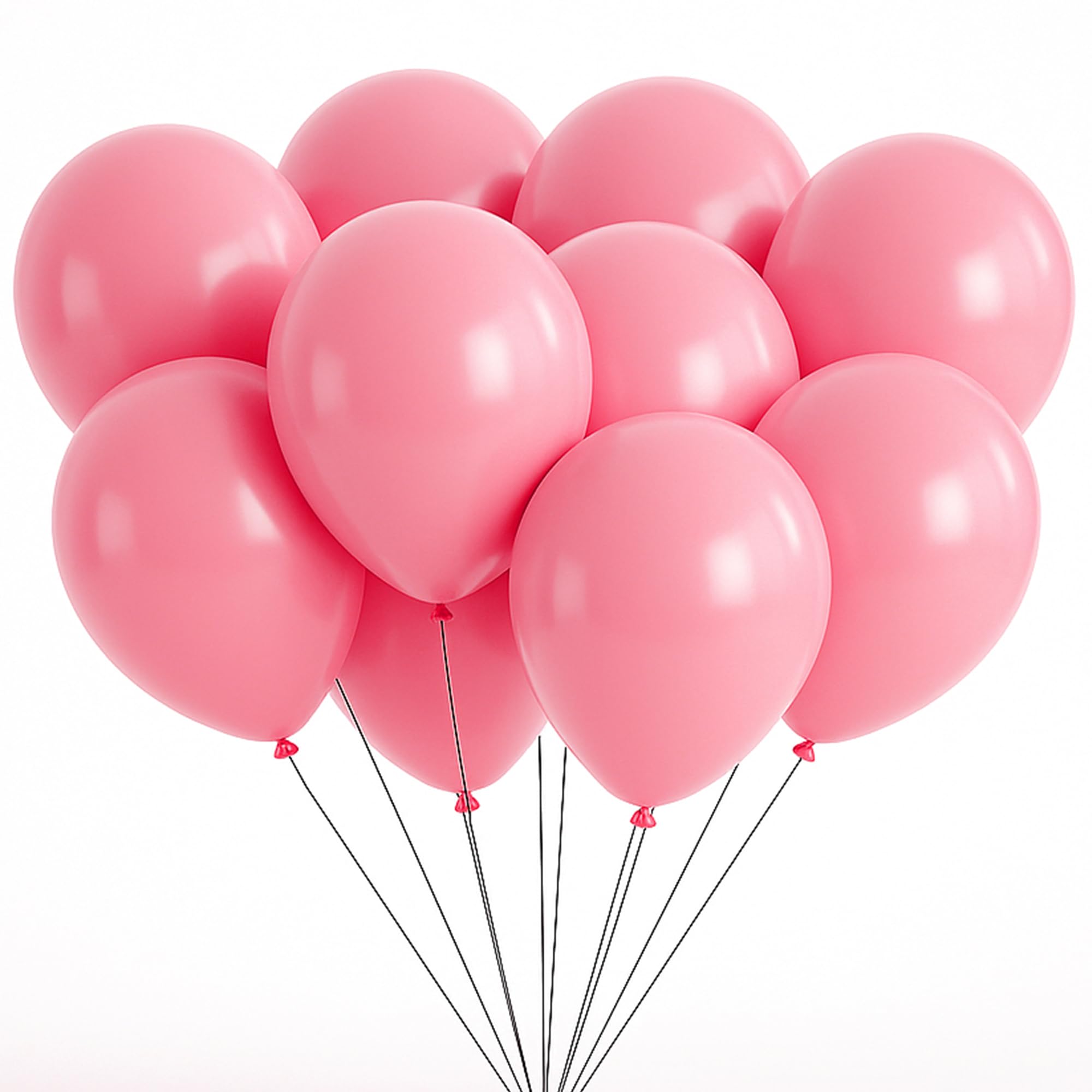WedDecor 500pcs Pastel Red Latex Balloon 10" Large Helium Grade Balloons Macaron Pastel Birthday Balloons for Kids Party Anniversary, Wedding Decoration Event Supplies Accessories โ image 1