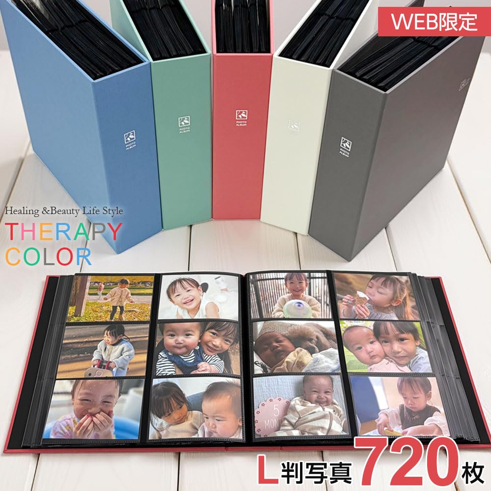 Amazon.co.jp: 大容量 L判 720枚収納 ナカバヤシ セラピーカラー 6面