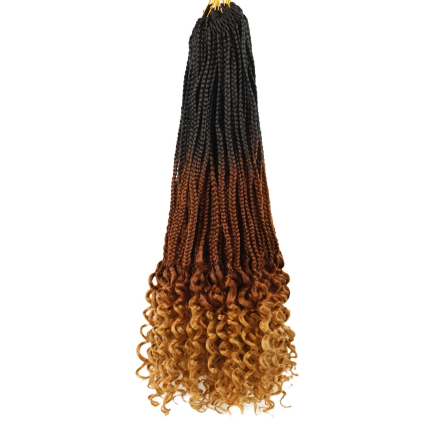 Goddess Box Braids Crochet Hair 12 Inch Crochet Hair Braids 8 Packs Crochet Hairs for Black Women Crochet Braids with Curly Ends Bohemian Box Braids Crochet Hair Extensions(T27)