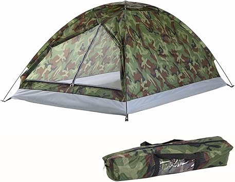 Camping Tent For 1 2 Persons, Windproof Tent with Rainfly for Easy Set up, Two-way zips, for PROTECTION, Portable Dome Tents for Camping(2 person)