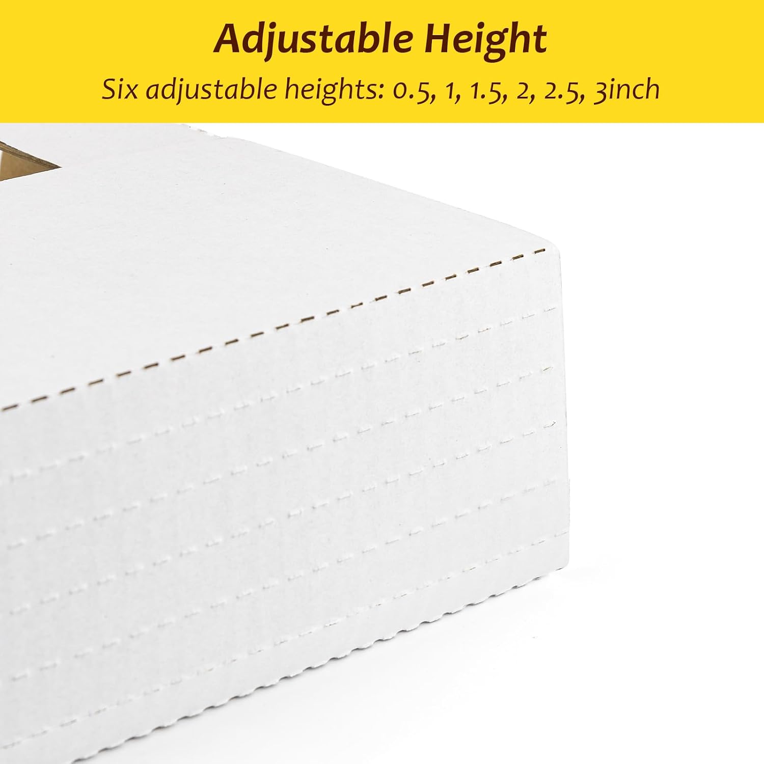 Frametory 25 Pack 11x8.5x3 Inch Easy-Fold Corrugated Mailer, Great for Comic Book Box, Flexible Height Adjustable Shipping Boxes for Document and Photo Mailing, White